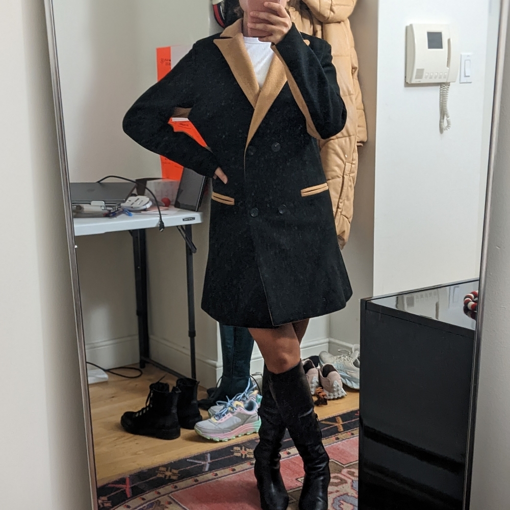 SOLD SOLD SOLD Black and Beige Coat